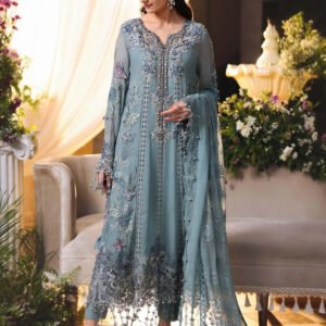 Embroidered Chiffon 3-Piece Unstitched Suit for Women - Wedding Festive Edition - view 2