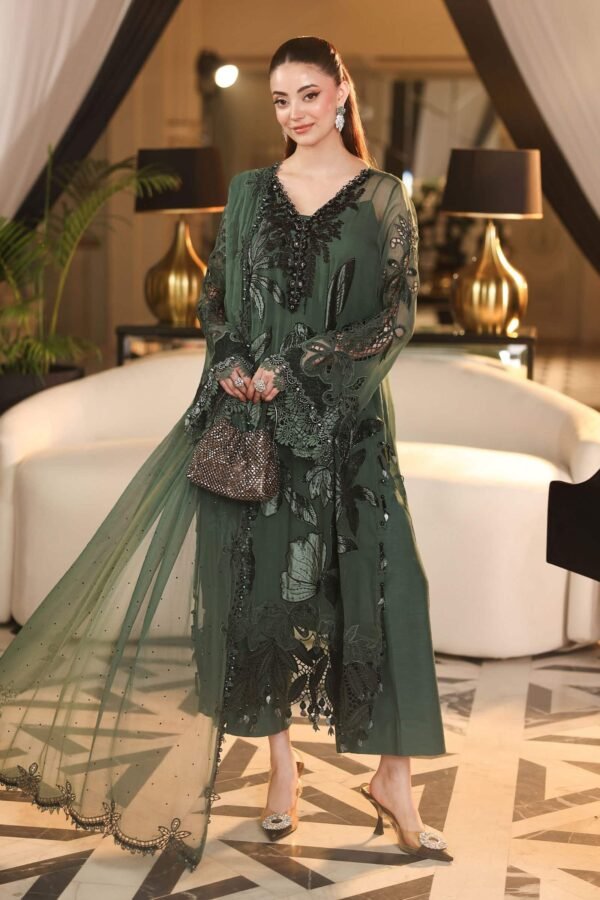 Embroidered Chiffon 3-Piece Suit for Women - Premium Wedding Edition - view 2