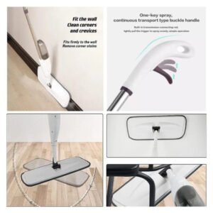 2in1 360 Degree Water Spray Micro Fiber Mop with Box Packing - for Home Use