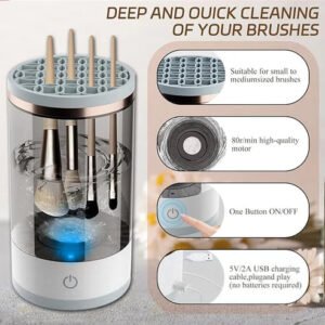 3-in-1 Rechargeable Makeup Brush Cleaner & Dryer Stand