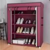 3 Layer Iron Rods Dustproof Non-Woven Clothes & Shoes Rack - with Cash on Delivery