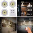 3 piece wireless tap LED light with remote control for cupboard and wardrobe