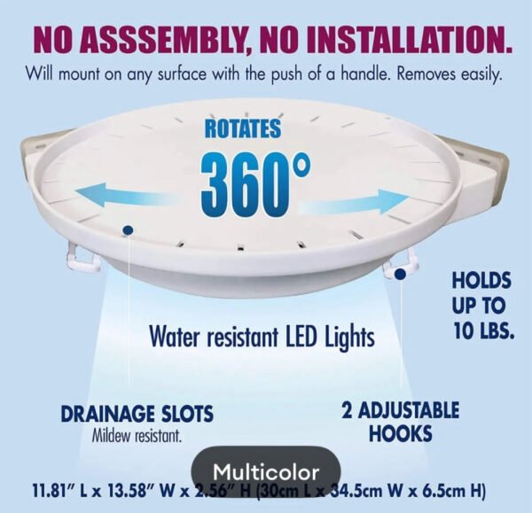 360 Rotating Triangle Shelf Bathroom Corner - Online in Pakistan