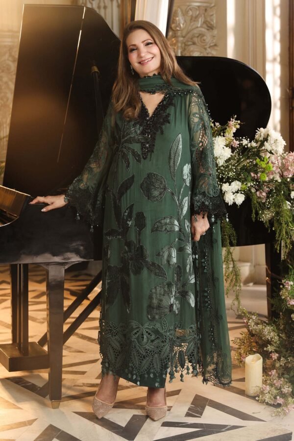 Embroidered Chiffon 3-Piece Suit for Women - Premium Wedding Edition - view 8