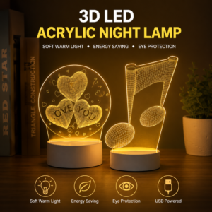 3D Acrylic Light Night Light for Bedroom Decor Bedside Lamp
