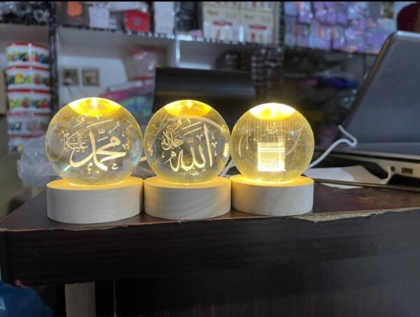 3D Ball Crystal Glass Light Table Lamp