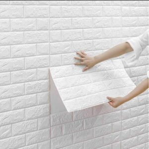 3D Brick Wall Stickers Self Adhesive Wallpaper Sheets Size : 77x70 cm - Durable Design