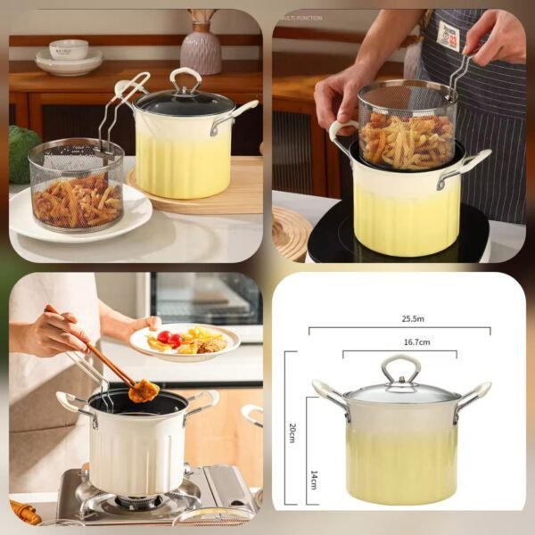 3L Deep Fry Pot with Stainer - High Quality