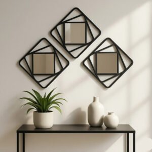 3PCs Hexagon Shape Wall Mirror - for Home Use