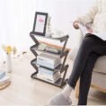 4 Layer Z Shaped Shoe Rack Multi Purpose Plastic Rack 4 Shelf Organizer - with Cash on Delivery
