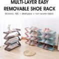 4 Layer Z Shaped Shoe Rack Multi Purpose Plastic Rack 4 Shelf Organizer - with Cash on Delivery