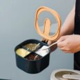 4 Portion Masala Box with 4 Plastic Spoons - for Home Use