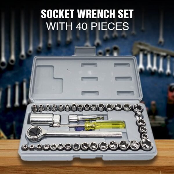40-Piece Tool Set, Socket Wrench - High Quality