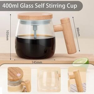 400ml Glass Self Stirring Cup for Making Coffee & more - Best Price in Pakistan