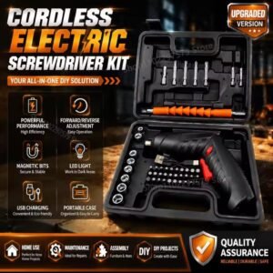 47-Piece Rechargeable Rechargeable Screwdriver Kit