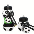 550ml/Folding Football-Shaped Compact Leak-Proof Silicone premium quality Water Bottle with lid