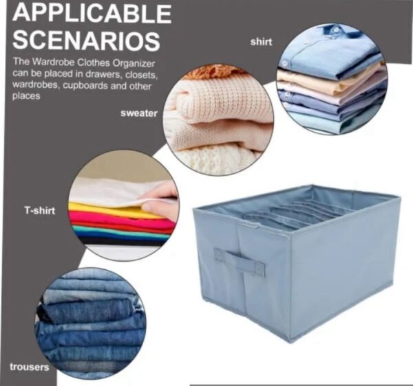 6 Grid Wardrobe Clothes Organizer - Durable Design