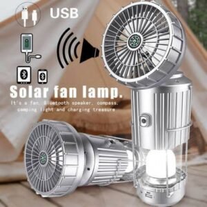 6 in 1 compact outdoor Light camping lantern with fan