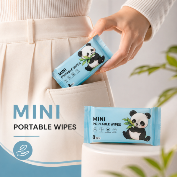 64pcs Small Travelling Wet Wipes Packet Mix Random color