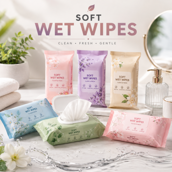 64pcs Small Travelling Wet Wipes Packet Mix Random color
