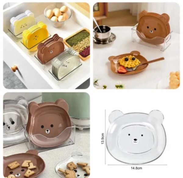 8pcs Bear Plate set - Durable Design