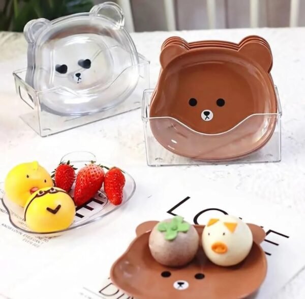 8pcs Bear Plate set - Durable Design