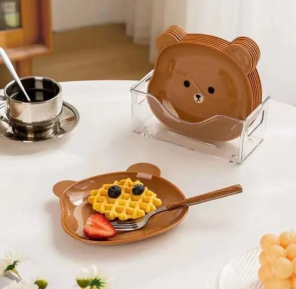 8pcs Bear Plate set - Durable Design