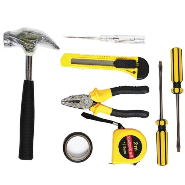 9 PCS Advanced Tool Set with Storage Box YL 8009A Model Durable Home Repair DIY Toolkit Organized Plastic Storage Box