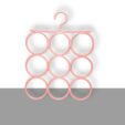 9 Ring Hanger Rack Scarf - for Home Use