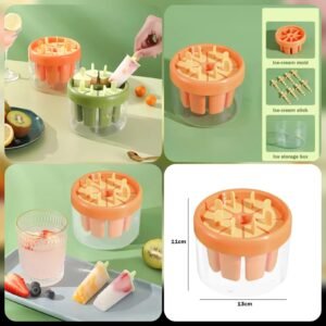 Ice Cream Maker Mold with Storage Box - Homemade Popsicle and Ice Lolly Maker