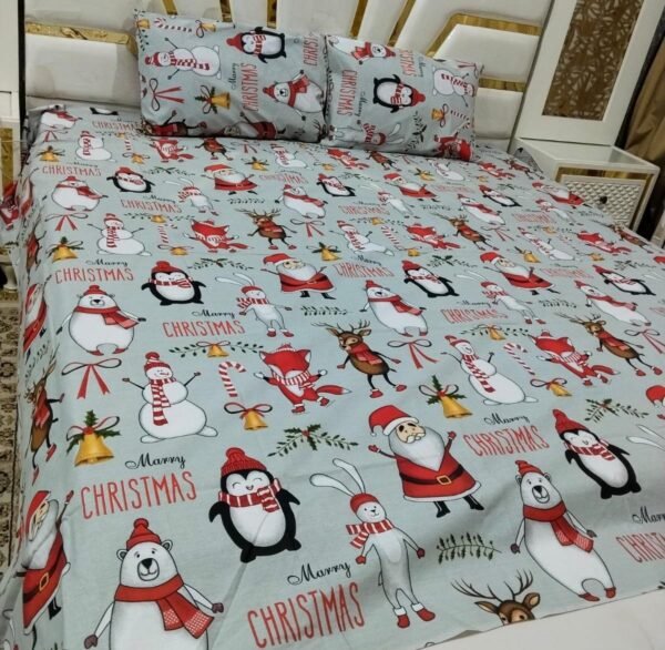 New Variety Pure Cotton King Size Bedsheet 3 Pieces
