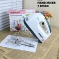 Electric Scarlett Hand Mixer 7 Speed with Egg Beater and Dough Hooks