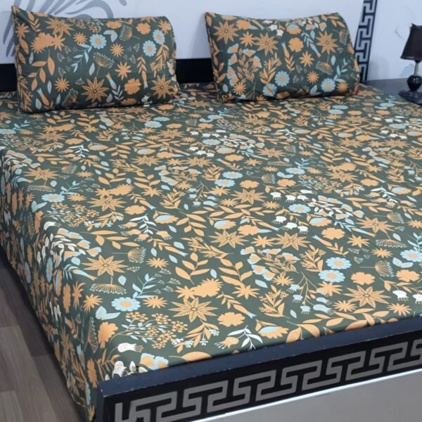 New Variety Pure Cotton King Size Bedsheet 3 Pieces