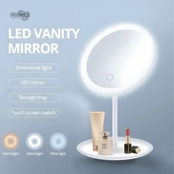 3 Modes Rechargeable LED Makeup Mirror with Stand