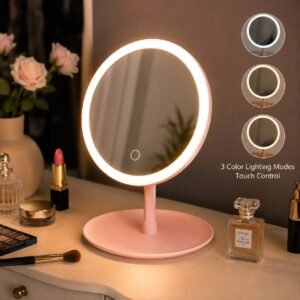 3 Modes Rechargeable LED Makeup Mirror with Stand
