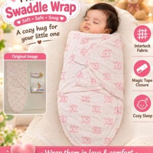 Baby Swaddle Wrap - Interlock Magic Tape Swaddlewrap, Up to 6 Months