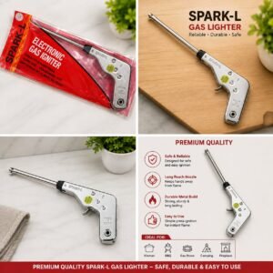 Metal Gas Lighter with Long Reach Nozzle - Kitchen Stove Igniter