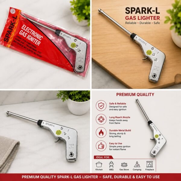 Metal Gas Lighter with Long Reach Nozzle - Kitchen Stove Igniter Metal Gas Lighter with Long Reach Nozzle - Kitchen Stove Igniter