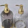 Luxury Soap Dispenser with Gold Pump - Transparent and Smoky Liquid Soap Bottle