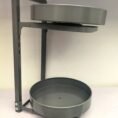 2 Tier Rotating Metal Organizer - Space Saving Turntable Storage Rack
