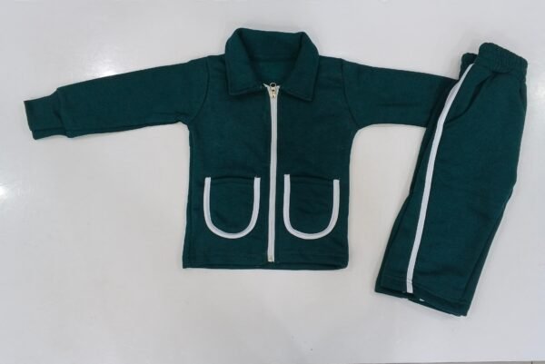 Kids Zipper Jacket & Trouser Set - Three Fleece Winter Suit