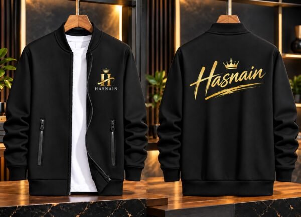 Customize Name Bomber Jacket - Personalized Fleece Zipper Jacket