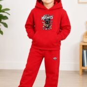 Kids Hoodie & Trouser Set - Cartoon Print Winter Suit