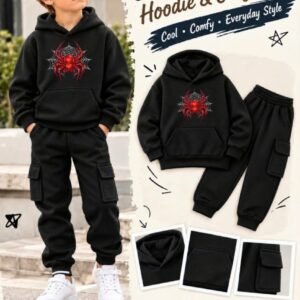 Boys Hoodie & Cargo Trouser Set - Winter Tracksuit