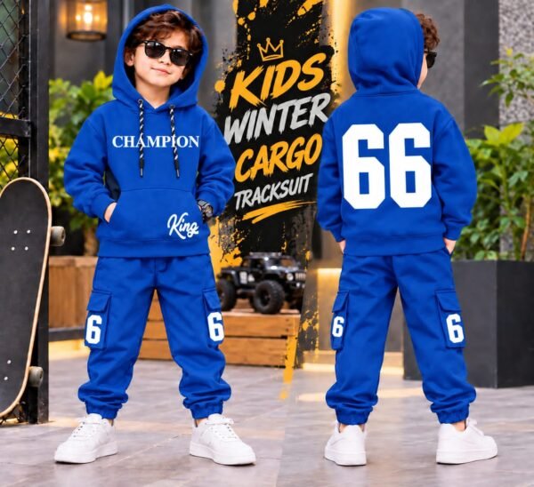 Boys Hoodie & Cargo Trouser Set - Winter Tracksuit