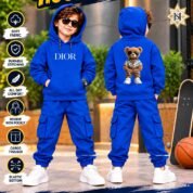 Boys Hoodie & Cargo Trouser Set - Winter Tracksuit