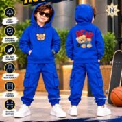 Boys Hoodie & Cargo Trouser Set - Winter Tracksuit