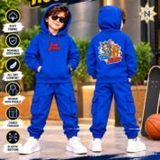 Boys Hoodie & Cargo Trouser Set - Winter Tracksuit