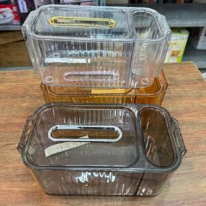 Acrylic Tissue Box with Pen Holder - for Home Use