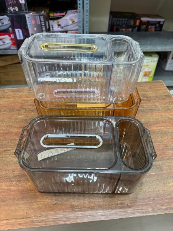 Acrylic Tissue Box with Pen Holder - for Home Use